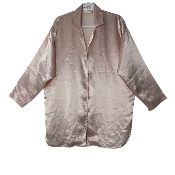 Vintage Victoria's Secret Gold Label‎ Women Pajama Shirt Dress Sleepwear Y2K - Picture 1 of 7